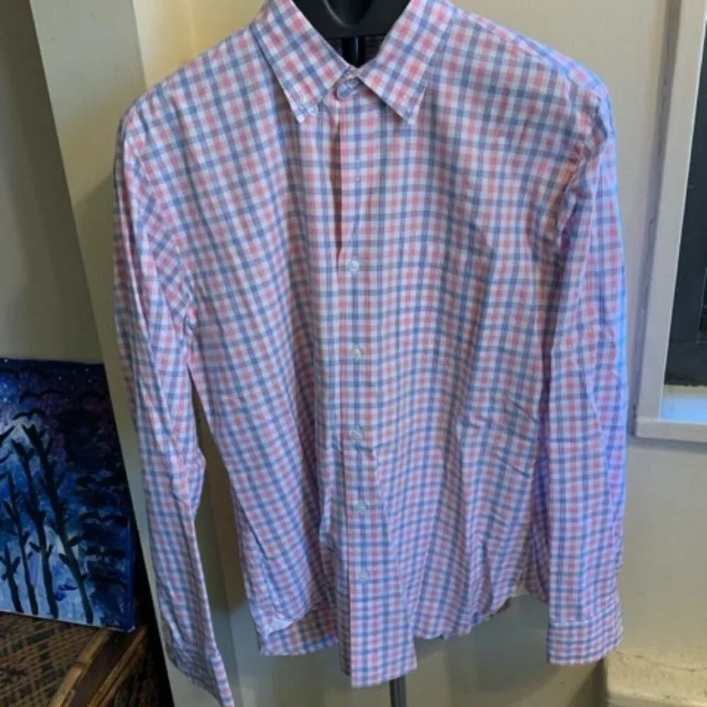 J. Crew  Red, white and blue button down shirt